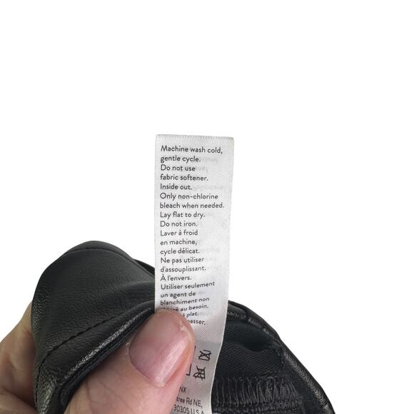 Spanx Black Faux Leather Jogger Pants Size‎ Small Vegan Leather Pull On S - Picture 10 of 14